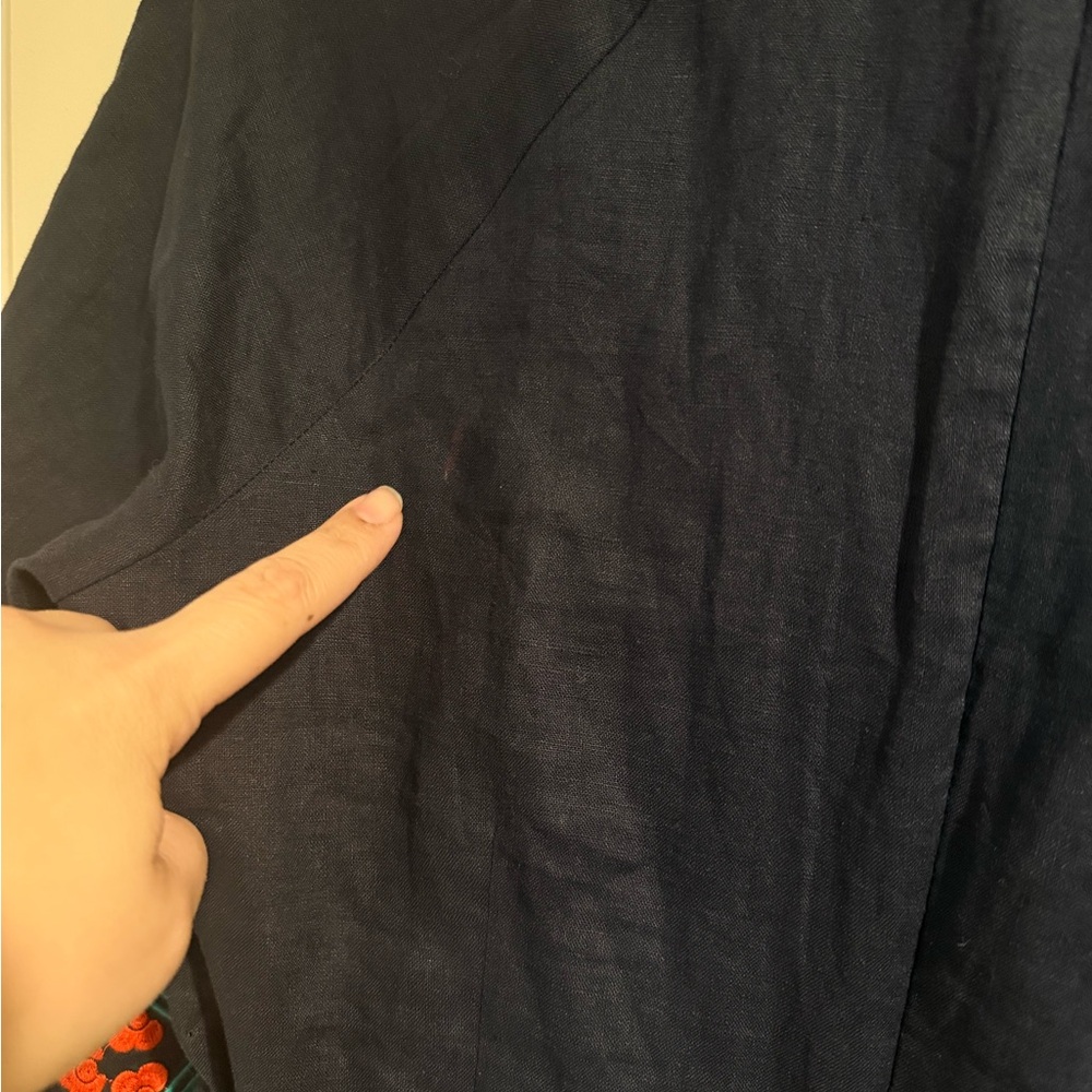 Boden Dark Blue Romper with Vibrant Red Accents - Picture 8 of 9